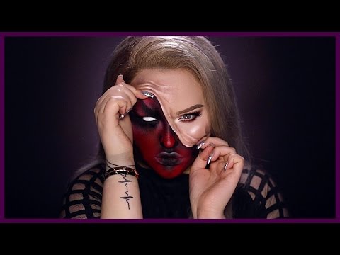 3d illusion makeup deom pulled skin for halloween by nikkie