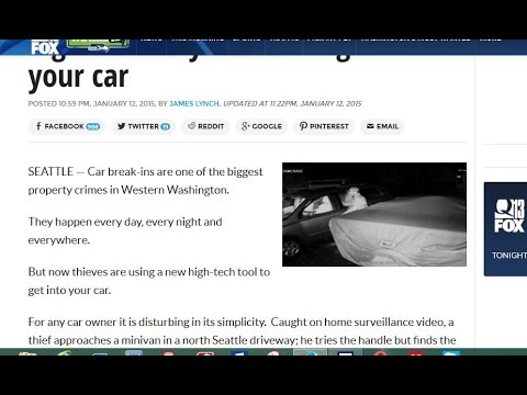 Electronic Frequency Technology For Covert Entry Into Car - Vehicles, Deactivating Alarms & Locks