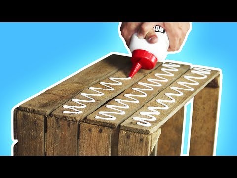 Obstkisten Bank  - Anleitung - ein DIY Möbel aus alten Holzkisten bauen