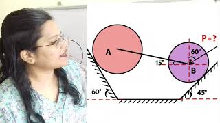 Problem 12 equilibrium of bodies, two cylinders are connected with bar , coplanar concurrent forces