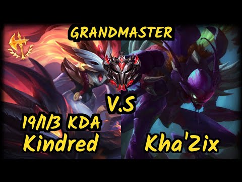 CHF Only (KINDRED) vs KHA'ZIX - 19/1/3 KDA JUNGLE GAMEPLAY - OC Ranked GRANDMASTER
