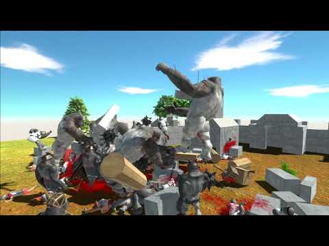 Ape Army vs Ancient Human Army - Animal Revolt Battle Simulator
