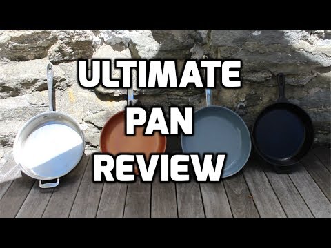 Cast iron pan, green pan, red copper pan and stainless steel...