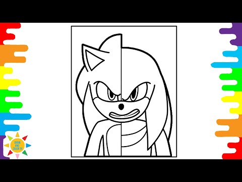 Sonic vs Knuckles Coloring | Sonic the Hedgehog 2 Coloring |  Unknown Brain - Perfect 10