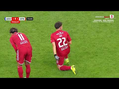 REZUMAT: Universitatea Craiova - Oţelul 2-1. Oltenii câştigă extrem de greu şi urcă pe locul 1