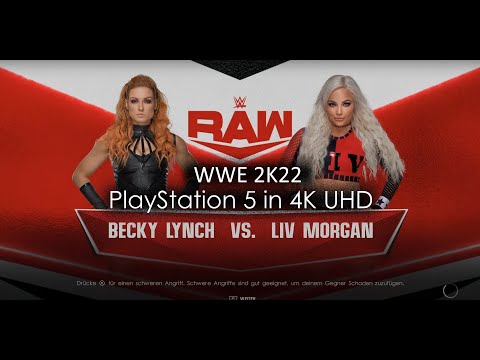 WWE 2K22 - Becky Lynch vs Liv Morgan w. Entrance - PS5Share 4K UHD