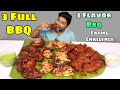 3 Full Different Flavour BBQ Chicken Eating Challenge Masala Pepper Normal BBQ Food Challenge