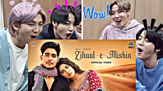 BTS Reaction to bollywood songZihaal e MiskinJaved