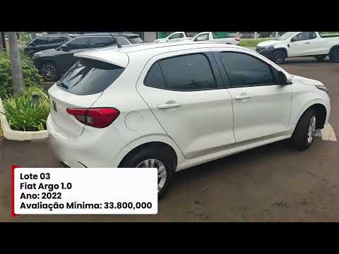 LOTE 03: Automóvel Fiat Argo 1.0, ano e modelo 2022, placas J*****3 — foto 1 de 13