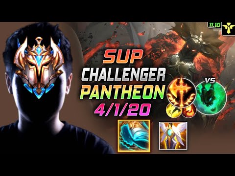 Challenger Pantheon Support vs Thresh - 챌린저 서폿 판테온 템트리 룬 발분 정복자 パンテオン Пантеон 不屈之枪 - LOL KR 11.10