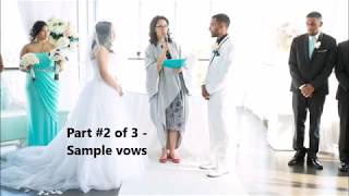 How to write your own vows Part #2 - Sample Vows