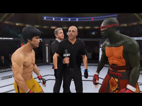 Bruce Lee vs TMNT Raphael (EA Sports UFC 4)