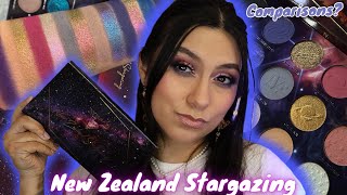 NOMAD COSMETICS NEW ZEALAND STARGAZING PALETTE | TUTORIAL,SWATCHES, &amp; COMPARISONS WITH ROYAL EUROPE