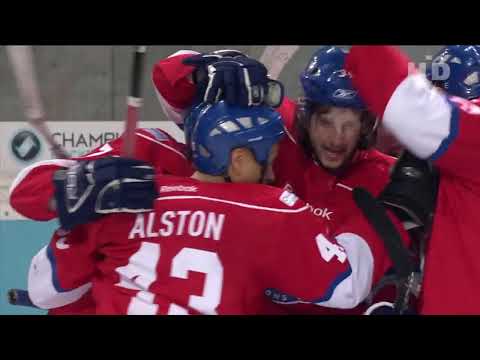 Jan Alston scores for ZSC Lions against Metallurg Magnitogorsk in Champions League Final