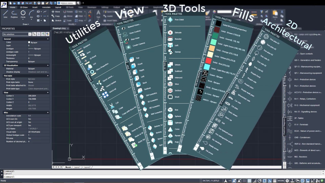 progeCAD Tool Palettes