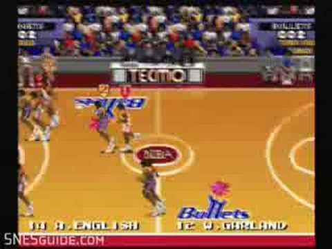 Tecmo Super NBA Basketball - SNES Gameplay