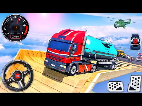 Vertical Mega Ramp Impossible - Oil Tanker Trucks Stunts Racing Tracks - Android GamePlay