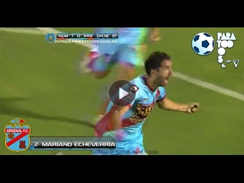 Gol de Echeverría. Newell's 1 - Arsenal 1. Fecha 17. Torneo Inicial 2013. Fútbol Para Todos