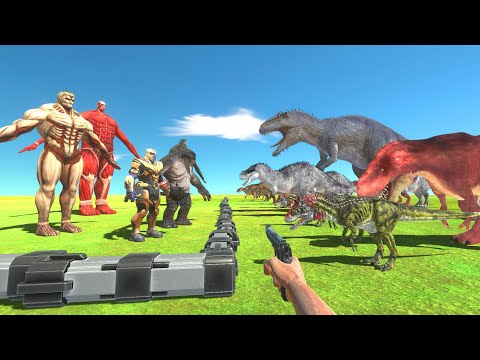FPS Avatar Jurassic Park Rescues Titan and Fights Dinosaurs - Animal Revolt Battle Simulator