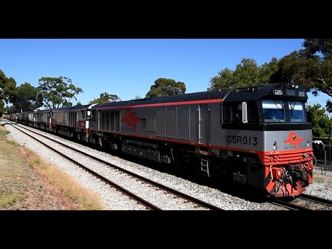 SCT Logistics 1MP9 with SEVEN, yes 7 CSR Locomotives at Nairne, Mt Lofty and Clapham 4th April 2022
