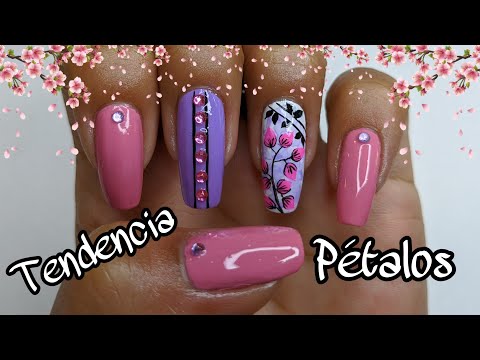 DECORACIÓN DE UÑAS FLORES PÉTALOS FÁCIL DE TENDENCIA  ♥ NailArt By Andy