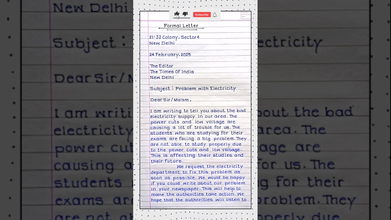 Formal Letter writing in English|| #shorts #formalletter #formalletterwriting