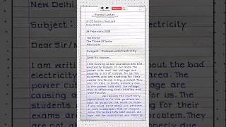 Formal Letter writing in English|| #shorts #formalletter #formalletterwriting
