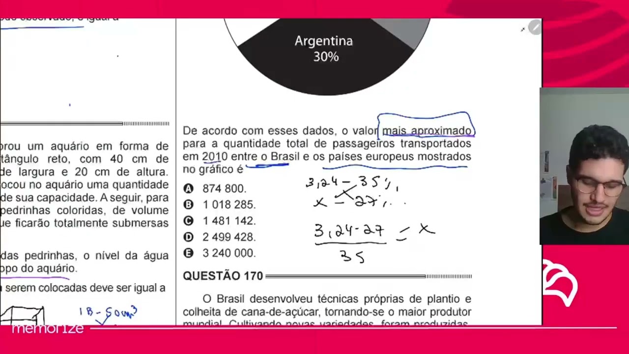 Resolução em Vídeo — Questão 169 ENEM 2014 PPL