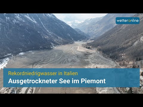 Dürre in Italien - Rekordniedrigwasser an vielen Flüssen, Seen und Bächen