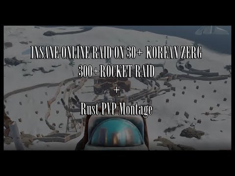 INSANE 300+ ROCKET ONLINE RAID ON MASSIVE KOREAN CLAN // RUST PVP MONTAGE // RUSTAFIED