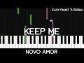 Novo Amor - Keep Me (Easy Piano Tutorial)