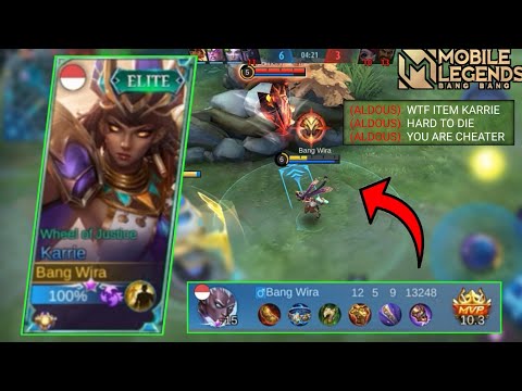 DEADLY SIDELANE KARRIE WHEEL OF JUSTICE NEW ELITE SKIN! KARRIE BEST BUILD 2021 - MOBILE LEGENDS
