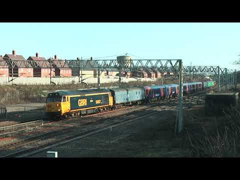 GBRF 50s drag SWR 458505 to Widnes. 50007 at Roade