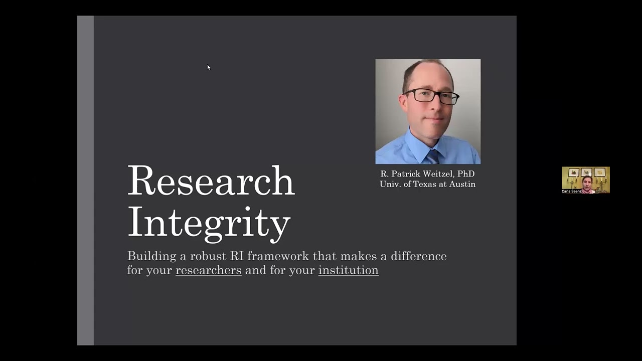 Webinar: Research integrity and responsible conduct of research