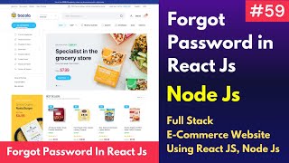 #59 Forgot password in react js and node js | Forgot password nodejs | #mernstack #ecommercewebsite