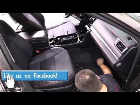 Toyota Camry - How to remove front seat / how to install plug and play amplifer.