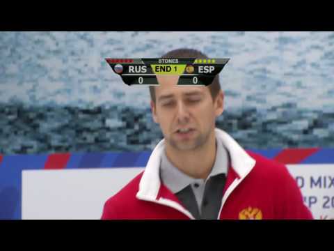 World Mixed Curling Championship 2016 - Round Robin RUS vs ESP