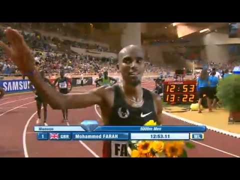 MO FARAH Won 5000m men Monaco Diamond League 2011