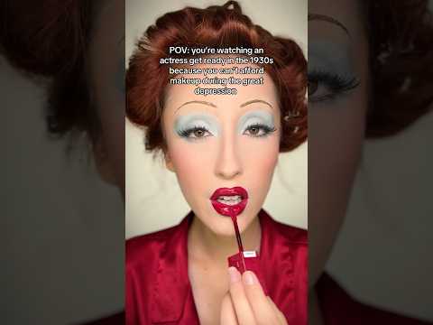 1930s inspired makeup 💄 #1930smakeup #1930 #1930s #thegreatdepression #makeup #povmakeup