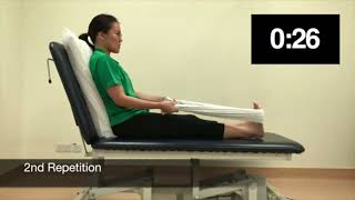 NUHS Physiotherapy - Calf stretch bed exercise