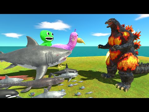 Aquatics Attack Godzilla Burning | Godzilla Burning Can Defeat All Aquatics?