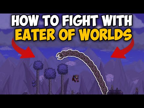 How To Fight with Eater of Worlds in Terraria 1.4.4.9 | Eater of Worlds Terraria