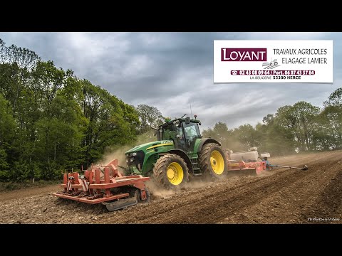 JOHN DEERE 7830 COMBINÉ DE SEMIS KUHN ET MONOSEM 6 RANGS - ETA Loyant