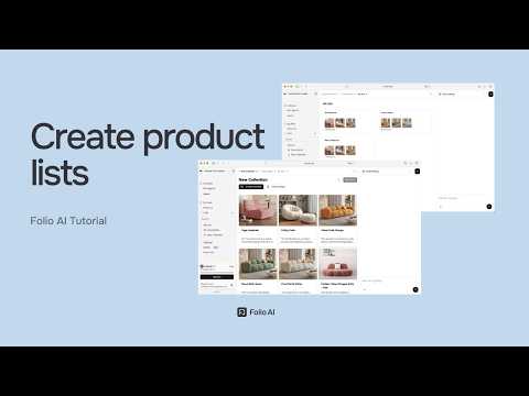 Create Product Lists | Folio AI Tutorial #FolioAI#ProductManagement#ProductLists#B2BCommerce#SMEtool
