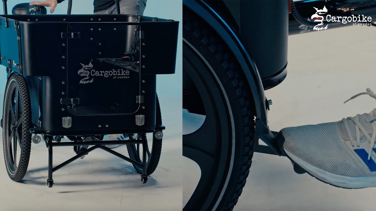 Ständer benutzen und in die Box ein- und aussteigen beim Cargobike Kindergarten
