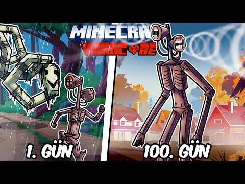 Hardcore Minecraft'ta SİREN KAFA Olarak 100 Gün Geçirmemin Hikayesi...
