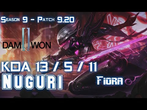 DWG Nuguri FIORA vs SYLAS Top - Patch 9.20 EUW Ranked