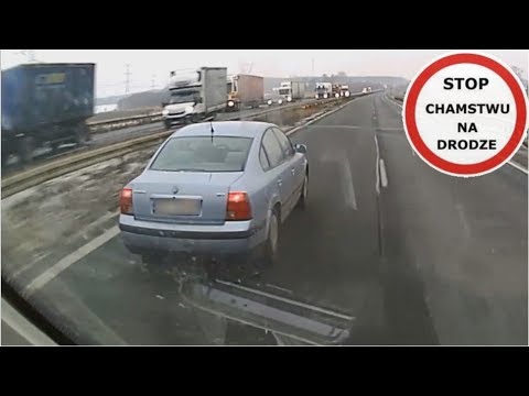 Szeryf na DK1 - jazda lewym pasem, hamowanie, przyśpieszanie podczas wyprzedzania #177 Wasze Filmy