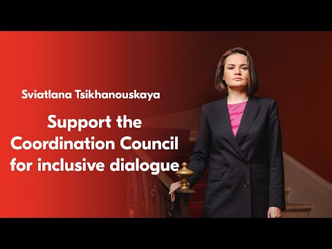 Sviatlana Tsikhanouskaya calls to support the Coordination Council for inclusive dialogue in Belarus