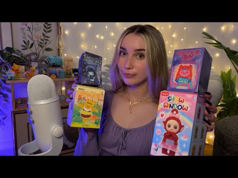 ASMR opening 13 blind boxes because it's fun (whispers, lots of triggers)